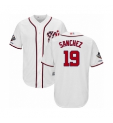 Youth Washington Nationals #19 Anibal Sanchez Authentic White Home Cool Base 2019 World Series Champions Baseball Jersey Youth Washington Nationals #19 Anibal Sanchez Authentic White Home Cool Base 2019 World Series Champions Baseball Jersey