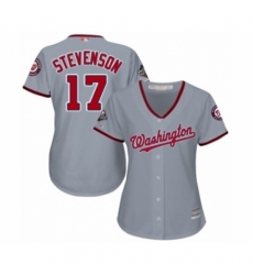 Women's Washington Nationals #17 Andrew Stevenson Authentic Grey Road Cool Base 2019 World Series Champions Baseball Jersey Women's Washington Nationals #17 Andrew Stevenson Authentic Grey Road Cool Base 2019 World Series Champions Baseball Jersey