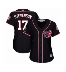 Women's Washington Nationals #17 Andrew Stevenson Authentic Navy Blue Alternate 2 Cool Base 2019 World Series Champions Baseball Jersey Women's Washington Nationals #17 Andrew Stevenson Authentic Navy Blue Alternate 2 Cool Base 2019 World Series Champions Baseball Jersey
