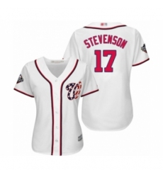 Women's Washington Nationals #17 Andrew Stevenson Authentic White Home Cool Base 2019 World Series Bound Baseball Jersey Women's Washington Nationals #17 Andrew Stevenson Authentic White Home Cool Base 2019 World Series Bound Baseball Jersey