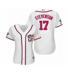 Women's Washington Nationals #17 Andrew Stevenson Authentic White Home Cool Base 2019 World Series Champions Baseball Jersey Women's Washington Nationals #17 Andrew Stevenson Authentic White Home Cool Base 2019 World Series Champions Baseball Jersey