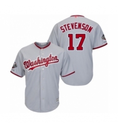 Youth Washington Nationals #17 Andrew Stevenson Authentic Grey Road Cool Base 2019 World Series Champions Baseball Jersey Youth Washington Nationals #17 Andrew Stevenson Authentic Grey Road Cool Base 2019 World Series Champions Baseball Jersey