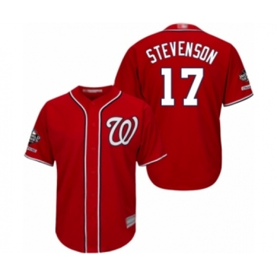 Youth Washington Nationals #17 Andrew Stevenson Authentic Red Alternate 1 Cool Base 2019 World Series Champions Baseball Jersey Youth Washington Nationals #17 Andrew Stevenson Authentic Red Alternate 1 Cool Base 2019 World Series Champions Baseball Jersey