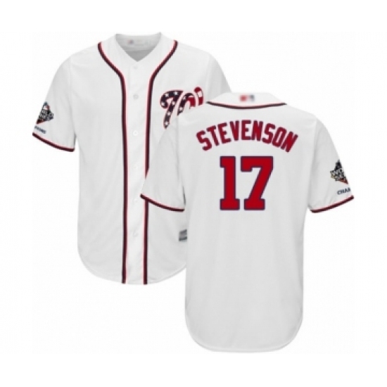 Youth Washington Nationals #17 Andrew Stevenson Authentic White Home Cool Base 2019 World Series Champions Baseball Jersey Youth Washington Nationals #17 Andrew Stevenson Authentic White Home Cool Base 2019 World Series Champions Baseball Jersey