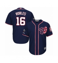 Youth Washington Nationals #16 Victor Robles Authentic Navy Blue Alternate 2 Cool Base 2019 World Series Champions Baseball Jersey