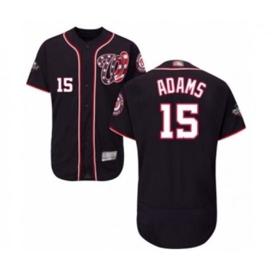 Men's Washington Nationals #15 Matt Adams Navy Blue Alternate Flex Base Authentic Collection 2019 World Series Bound Baseball Jersey Men's Washington Nationals #15 Matt Adams Navy Blue Alternate Flex Base Authentic Collection 2019 World Series Bound Baseball Jersey