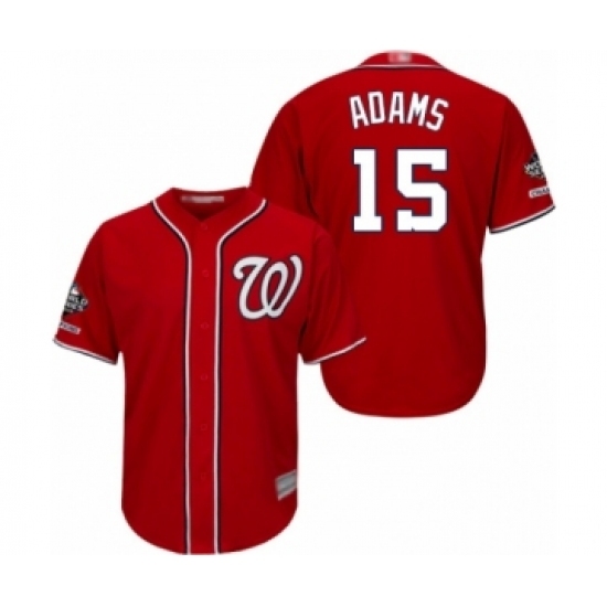 Youth Washington Nationals #15 Matt Adams Authentic Red Alternate 1 Cool Base 2019 World Series Champions Baseball Jersey Youth Washington Nationals #15 Matt Adams Authentic Red Alternate 1 Cool Base 2019 World Series Champions Baseball Jersey