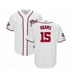 Youth Washington Nationals #15 Matt Adams Authentic White Home Cool Base 2019 World Series Champions Baseball Jersey Youth Washington Nationals #15 Matt Adams Authentic White Home Cool Base 2019 World Series Champions Baseball Jersey