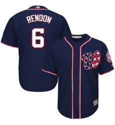 Men's Majestic Washington Nationals #6 Anthony Rendon Replica Navy Blue Alternate 2 Cool Base MLB Jersey