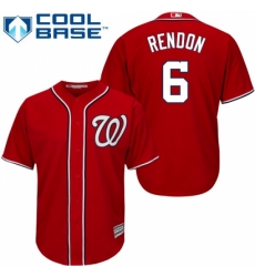 Men's Majestic Washington Nationals #6 Anthony Rendon Replica Red Alternate 1 Cool Base MLB Jersey