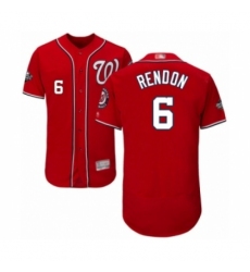 Men's Washington Nationals #6 Anthony Rendon Red Alternate Flex Base Authentic Collection 2019 World Series Bound Baseball Jersey
