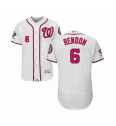 Men's Washington Nationals #6 Anthony Rendon White Home Flex Base Authentic Collection 2019 World Series Champions Baseball Jersey