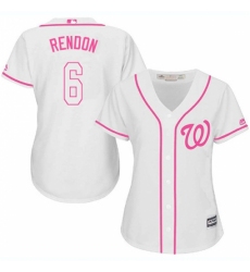 Women's Majestic Washington Nationals #6 Anthony Rendon Authentic White Fashion Cool Base MLB Jersey