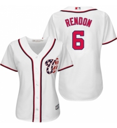 Women's Majestic Washington Nationals #6 Anthony Rendon Authentic White Home Cool Base MLB Jersey