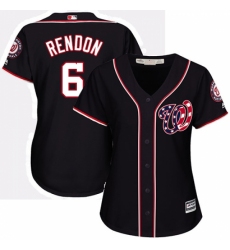Women's Majestic Washington Nationals #6 Anthony Rendon Replica Navy Blue Alternate 2 Cool Base MLB Jersey