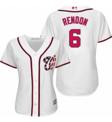 Women's Majestic Washington Nationals #6 Anthony Rendon Replica White Home Cool Base MLB Jersey