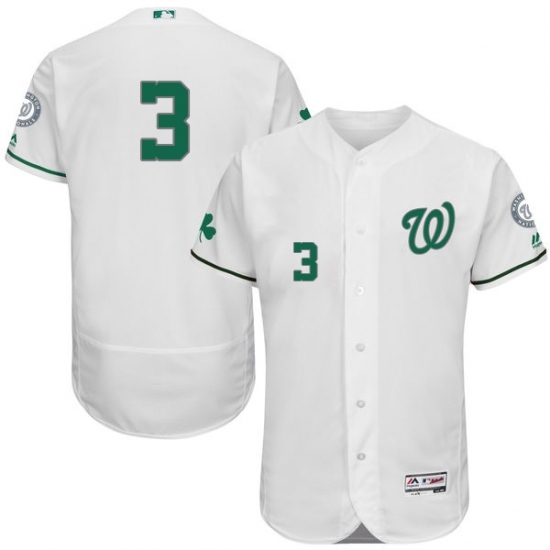 Men's Majestic Washington Nationals #3 Michael Taylor White Celtic Flexbase Authentic Collection MLB Jersey Men's Majestic Washington Nationals #3 Michael Taylor White Celtic Flexbase Authentic Collection MLB Jersey