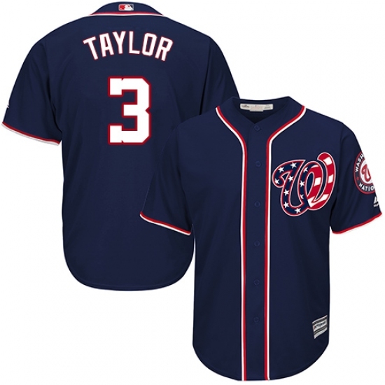Youth Majestic Washington Nationals #3 Michael Taylor Replica Navy Blue Alternate 2 Cool Base MLB Jersey Youth Majestic Washington Nationals #3 Michael Taylor Replica Navy Blue Alternate 2 Cool Base MLB Jersey