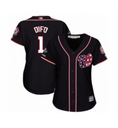 Women's Washington Nationals #1 Wilmer Difo Authentic Navy Blue Alternate 2 Cool Base 2019 World Series Champions Baseball Jersey