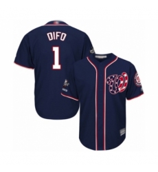 Youth Washington Nationals #1 Wilmer Difo Authentic Navy Blue Alternate 2 Cool Base 2019 World Series Champions Baseball Jersey