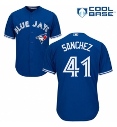 Youth Majestic Toronto Blue Jays #41 Aaron Sanchez Replica Blue Alternate MLB Jersey