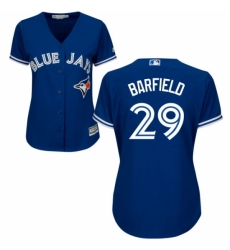Women's Majestic Toronto Blue Jays #29 Jesse Barfield Replica Blue Alternate MLB Jersey