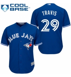 Youth Majestic Toronto Blue Jays #29 Devon Travis Replica Blue Alternate MLB Jersey