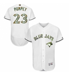 Men's Majestic Toronto Blue Jays #23 Dalton Pompey Authentic White 2016 Memorial Day Fashion Flex Base MLB Jersey Men's Majestic Toronto Blue Jays #23 Dalton Pompey Authentic White 2016 Memorial Day Fashion Flex Base MLB Jersey