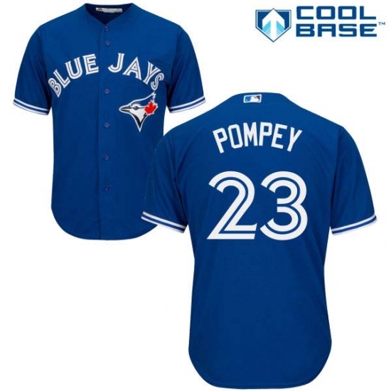 Men's Majestic Toronto Blue Jays #23 Dalton Pompey Replica Blue Alternate MLB Jersey Men's Majestic Toronto Blue Jays #23 Dalton Pompey Replica Blue Alternate MLB Jersey