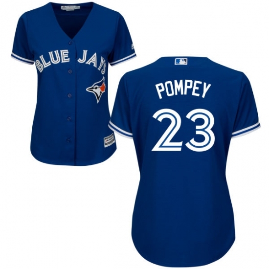 Women's Majestic Toronto Blue Jays #23 Dalton Pompey Replica Blue Alternate MLB Jersey Women's Majestic Toronto Blue Jays #23 Dalton Pompey Replica Blue Alternate MLB Jersey