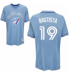 Men's Majestic Toronto Blue Jays #19 Jose Bautista Replica Light Blue MLB Jersey Men's Majestic Toronto Blue Jays #19 Jose Bautista Replica Light Blue MLB Jersey