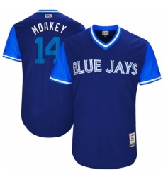 Men's Majestic Toronto Blue Jays #14 Justin Smoak 