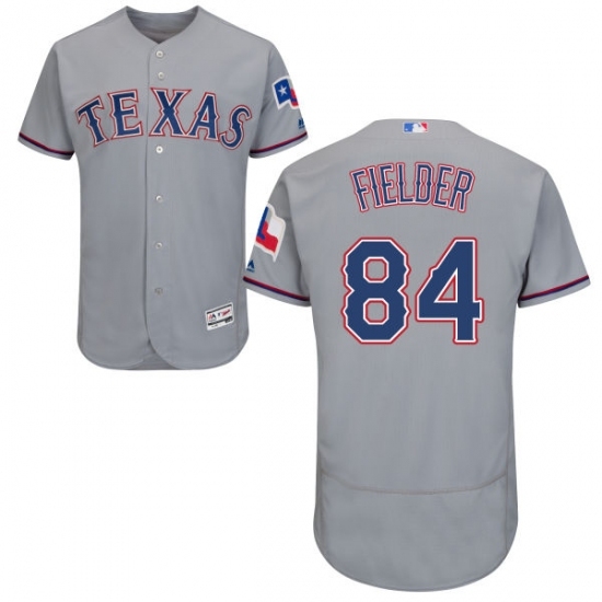Men's Majestic Texas Rangers #84 Prince Fielder Grey Flexbase Authentic Collection MLB Jersey Men's Majestic Texas Rangers #84 Prince Fielder Grey Flexbase Authentic Collection MLB Jersey