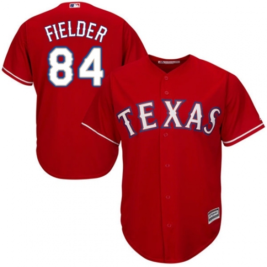 Men's Majestic Texas Rangers #84 Prince Fielder Replica Red Alternate Cool Base MLB Jersey Men's Majestic Texas Rangers #84 Prince Fielder Replica Red Alternate Cool Base MLB Jersey