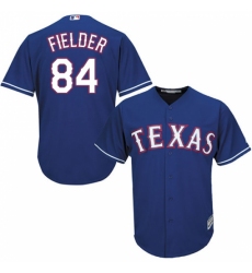 Men's Majestic Texas Rangers #84 Prince Fielder Replica Royal Blue Alternate 2 Cool Base MLB Jersey