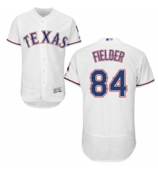 Men's Majestic Texas Rangers #84 Prince Fielder White Flexbase Authentic Collection MLB Jersey Men's Majestic Texas Rangers #84 Prince Fielder White Flexbase Authentic Collection MLB Jersey