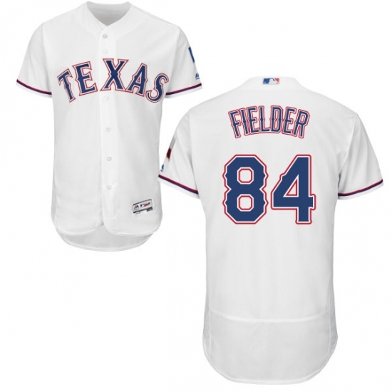 Men's Majestic Texas Rangers #84 Prince Fielder White Flexbase Authentic Collection MLB Jersey Men's Majestic Texas Rangers #84 Prince Fielder White Flexbase Authentic Collection MLB Jersey