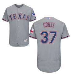 Men's Majestic Texas Rangers #37 Jason Grilli Grey Flexbase Authentic Collection MLB Jersey