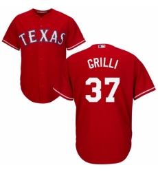 Men's Majestic Texas Rangers #37 Jason Grilli Replica Red Alternate Cool Base MLB Jersey