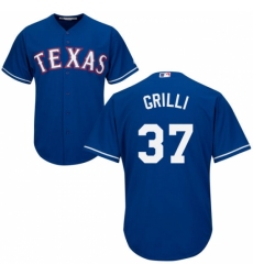 Men's Majestic Texas Rangers #37 Jason Grilli Replica Royal Blue Alternate 2 Cool Base MLB Jersey