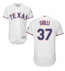 Men's Majestic Texas Rangers #37 Jason Grilli White Flexbase Authentic Collection MLB Jersey