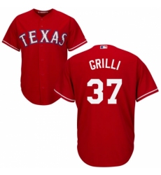 Youth Majestic Texas Rangers #37 Jason Grilli Authentic Red Alternate Cool Base MLB Jersey