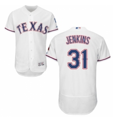 Men's Majestic Texas Rangers #31 Ferguson Jenkins White Flexbase Authentic Collection MLB Jersey