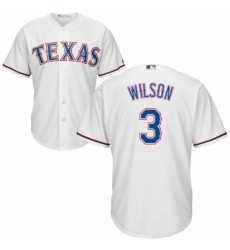 Men's Majestic Texas Rangers #3 Russell Wilson Replica White Home Cool Base MLB Jersey Men's Majestic Texas Rangers #3 Russell Wilson Replica White Home Cool Base MLB Jersey