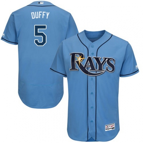 Men's Majestic Tampa Bay Rays #5 Matt Duffy Alternate Columbia Flexbase Authentic Collection MLB Jersey Men's Majestic Tampa Bay Rays #5 Matt Duffy Alternate Columbia Flexbase Authentic Collection MLB Jersey