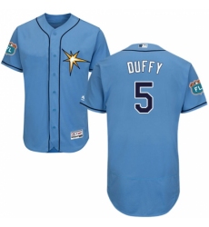 Men's Majestic Tampa Bay Rays #5 Matt Duffy Light Blue Flexbase Authentic Collection MLB Jersey Men's Majestic Tampa Bay Rays #5 Matt Duffy Light Blue Flexbase Authentic Collection MLB Jersey