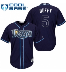 Youth Majestic Tampa Bay Rays #5 Matt Duffy Replica Navy Blue Alternate Cool Base MLB Jersey Youth Majestic Tampa Bay Rays #5 Matt Duffy Replica Navy Blue Alternate Cool Base MLB Jersey