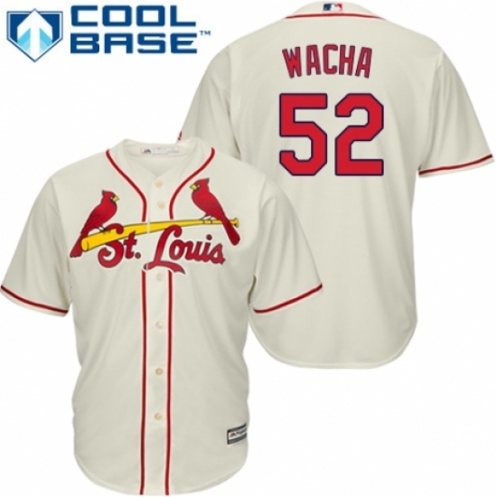 Men's Majestic St. Louis Cardinals #52 Michael Wacha Replica Cream Alternate Cool Base MLB Jersey Men's Majestic St. Louis Cardinals #52 Michael Wacha Replica Cream Alternate Cool Base MLB Jersey