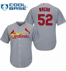 Men's Majestic St. Louis Cardinals #52 Michael Wacha Replica Grey Road Cool Base MLB Jersey