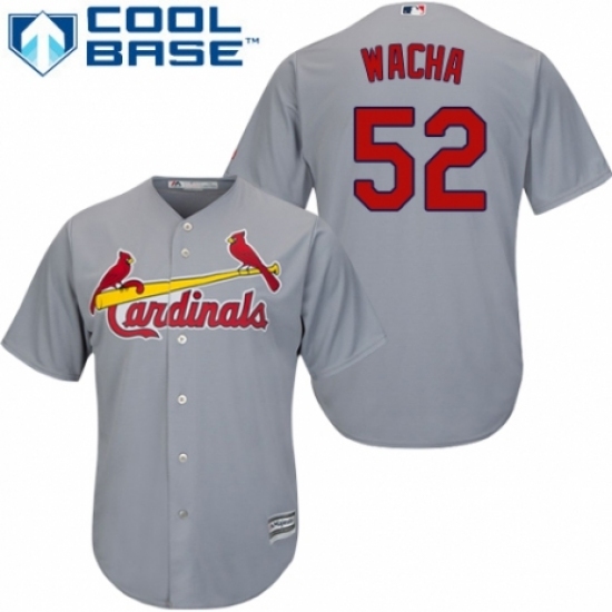 Men's Majestic St. Louis Cardinals #52 Michael Wacha Replica Grey Road Cool Base MLB Jersey Men's Majestic St. Louis Cardinals #52 Michael Wacha Replica Grey Road Cool Base MLB Jersey